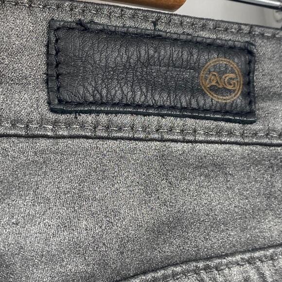 Adriano Goldschmied Faux Leather Ankle Jeans Skinny Legging Metallic Gunmetal 25 - Picture 7 of 10